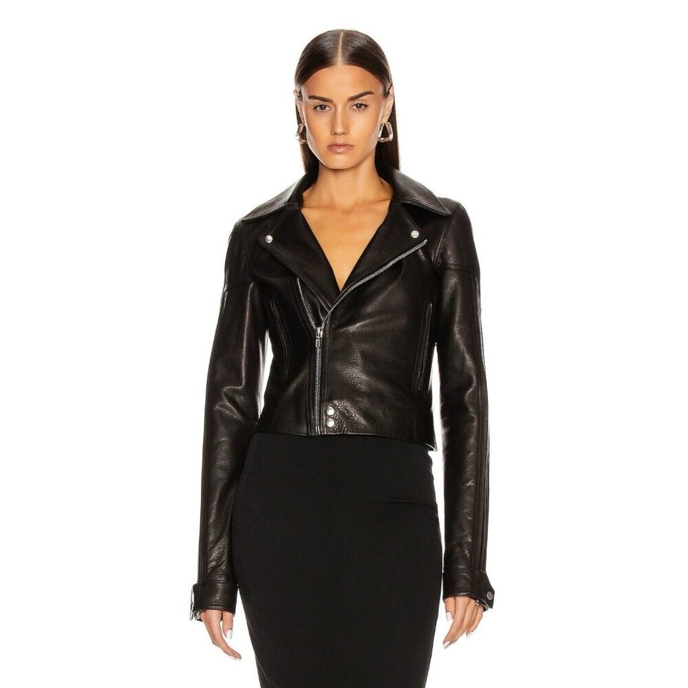 Rick Owens Tecuatl Dracubiker Leather Motorcycle Jacket 42(6) Designer Punk Rock